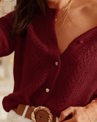 Women's Knitted Acrylic Cardigan Sweater Tops - RIHOAS