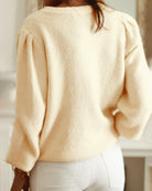 Women's Knitted Acrylic Cardigan Sweater - RIHOAS