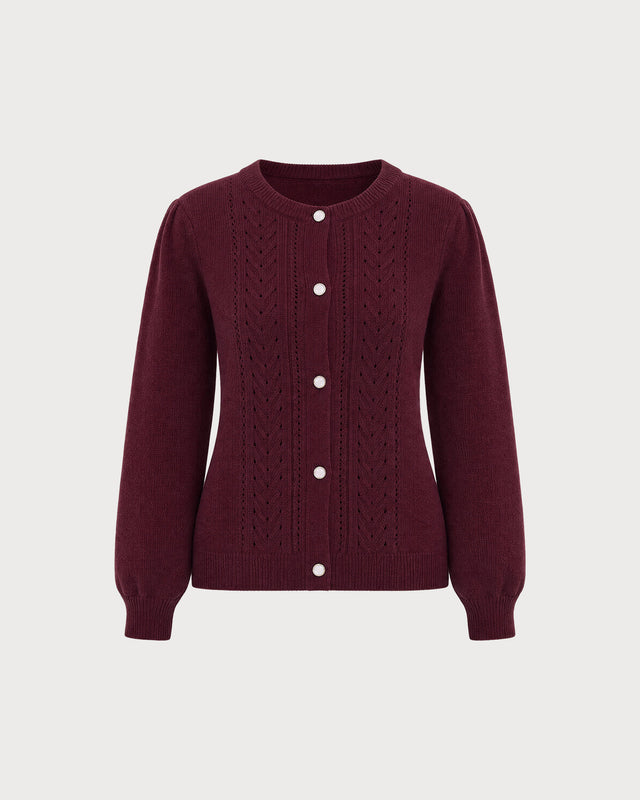 Women's Knitted Acrylic Cardigan Sweater - RIHOAS