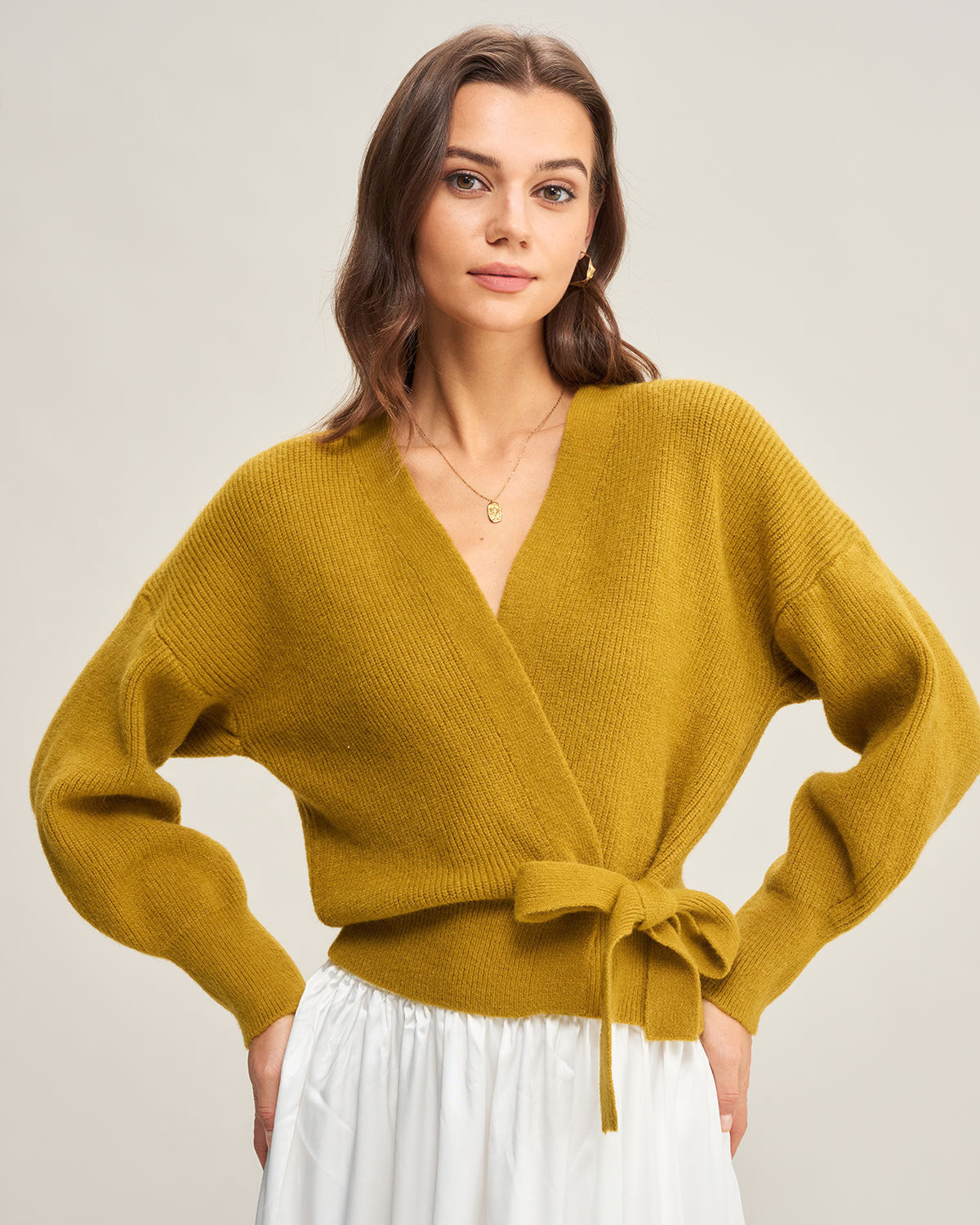Women's Knitted Acrylic Cardigan Tops - RIHOAS