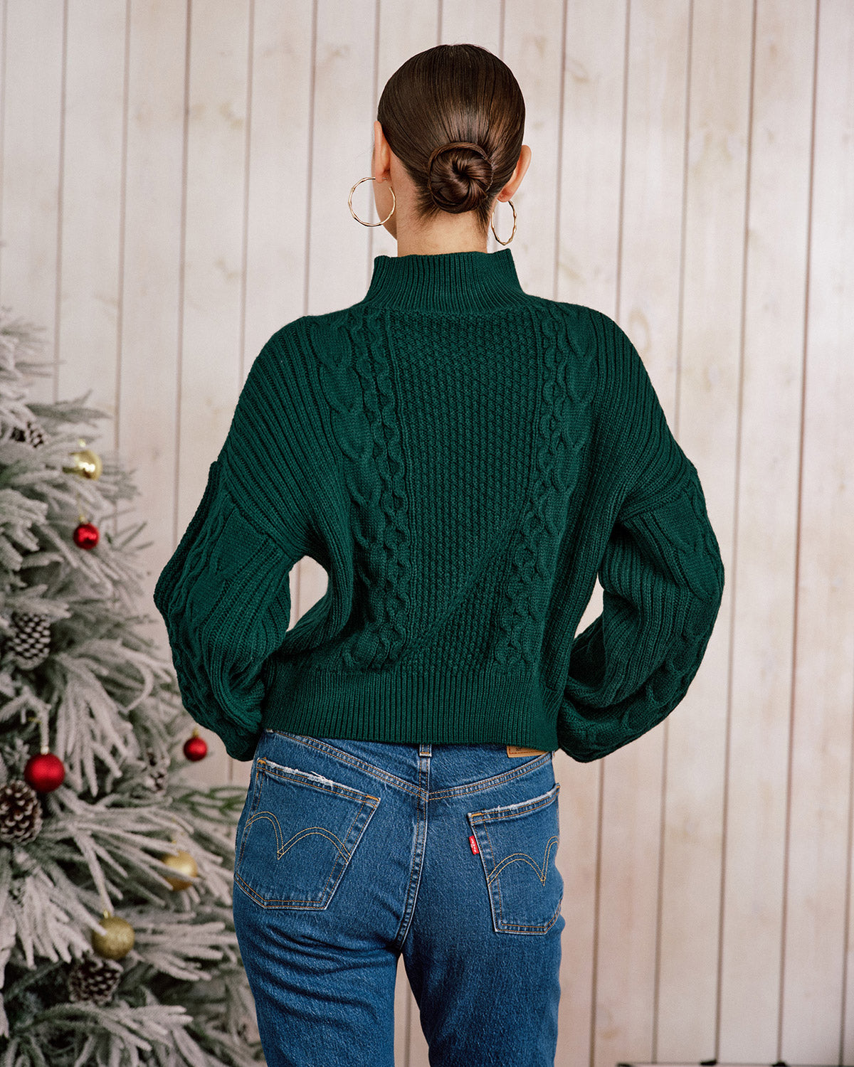 Women's Knitted Acrylic Sweater Tops - RIHOAS