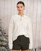 Women's Knitted Acrylic Sweater Tops - RIHOAS