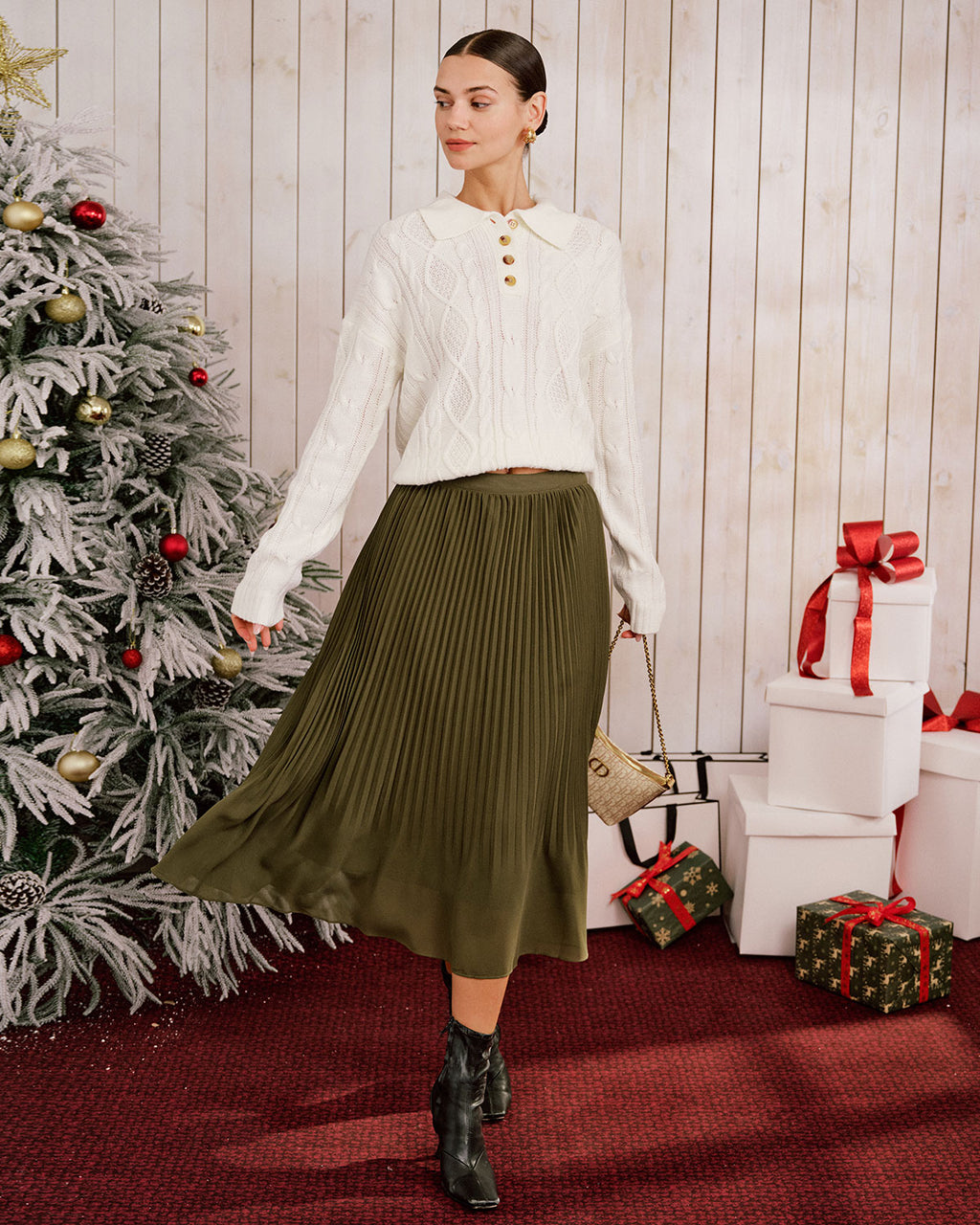 Women's Knitted Acrylic Sweater Tops - RIHOAS