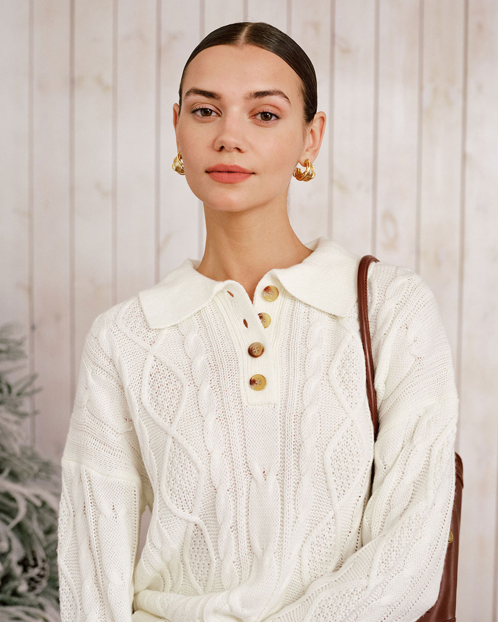 Women's Knitted Acrylic Sweater Tops - RIHOAS