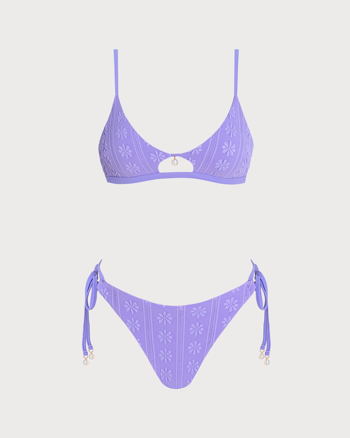 Women's Knitted Bikini Set Purple Bikinis - RIHOAS