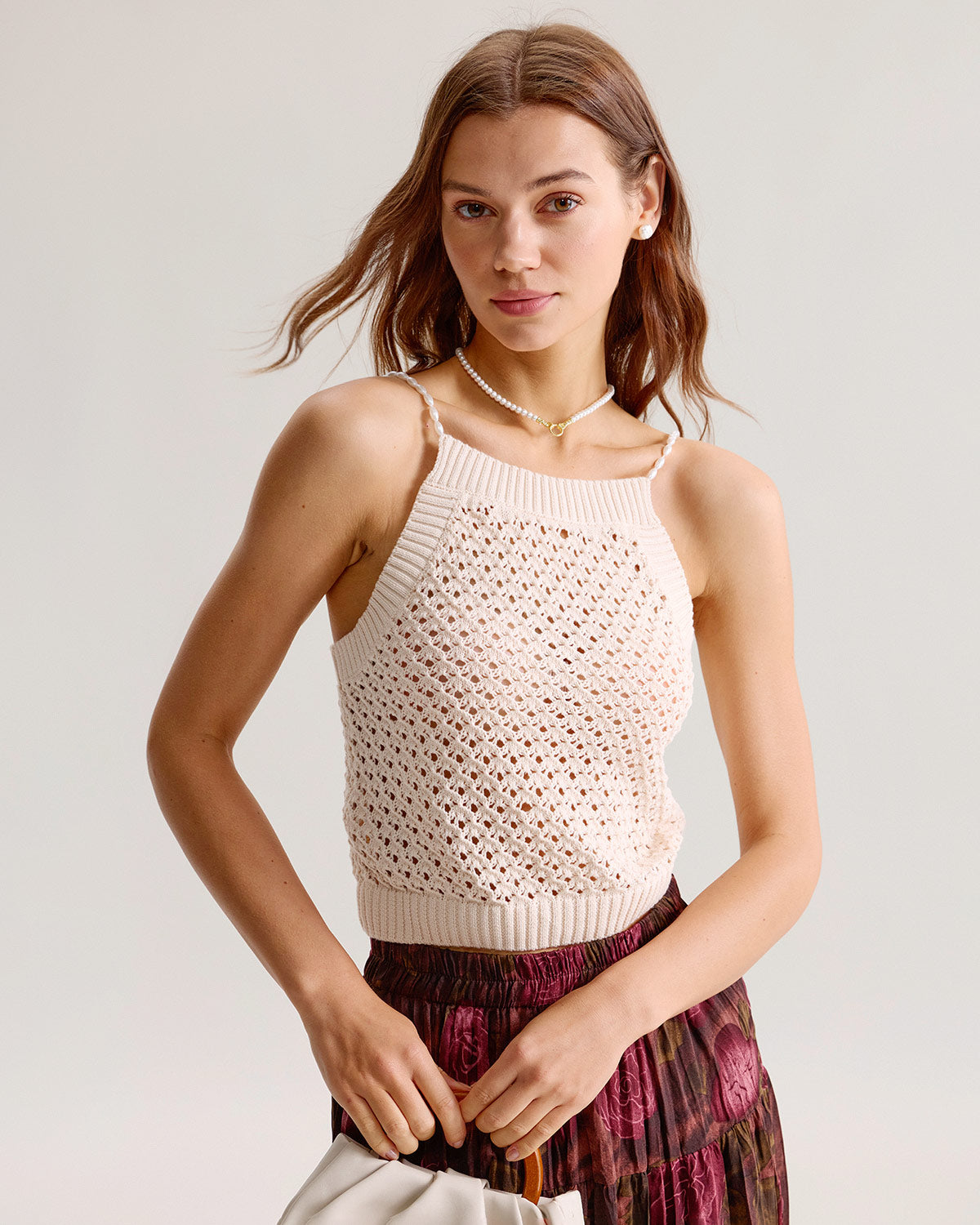 Women's knitted cotton camisole Tops - RIHOAS