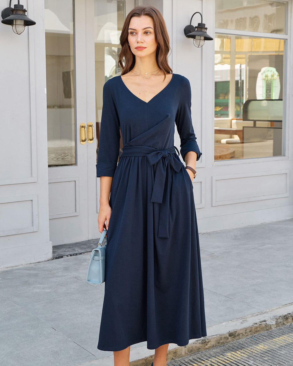 Women's Knitted Cotton Maxi Dress Dresses - RIHOAS