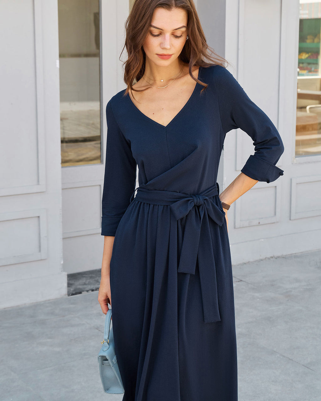 Women's Knitted Cotton Maxi Dress Dresses - RIHOAS