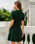 Women's Knitted Cotton Sweater Dress Dresses - RIHOAS