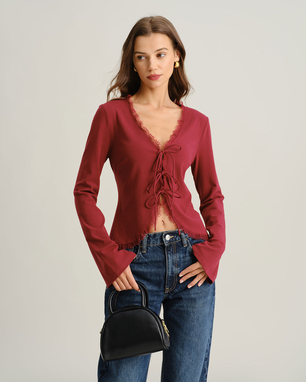 Women's Knitted Cotton T-Shirt Tops - RIHOAS
