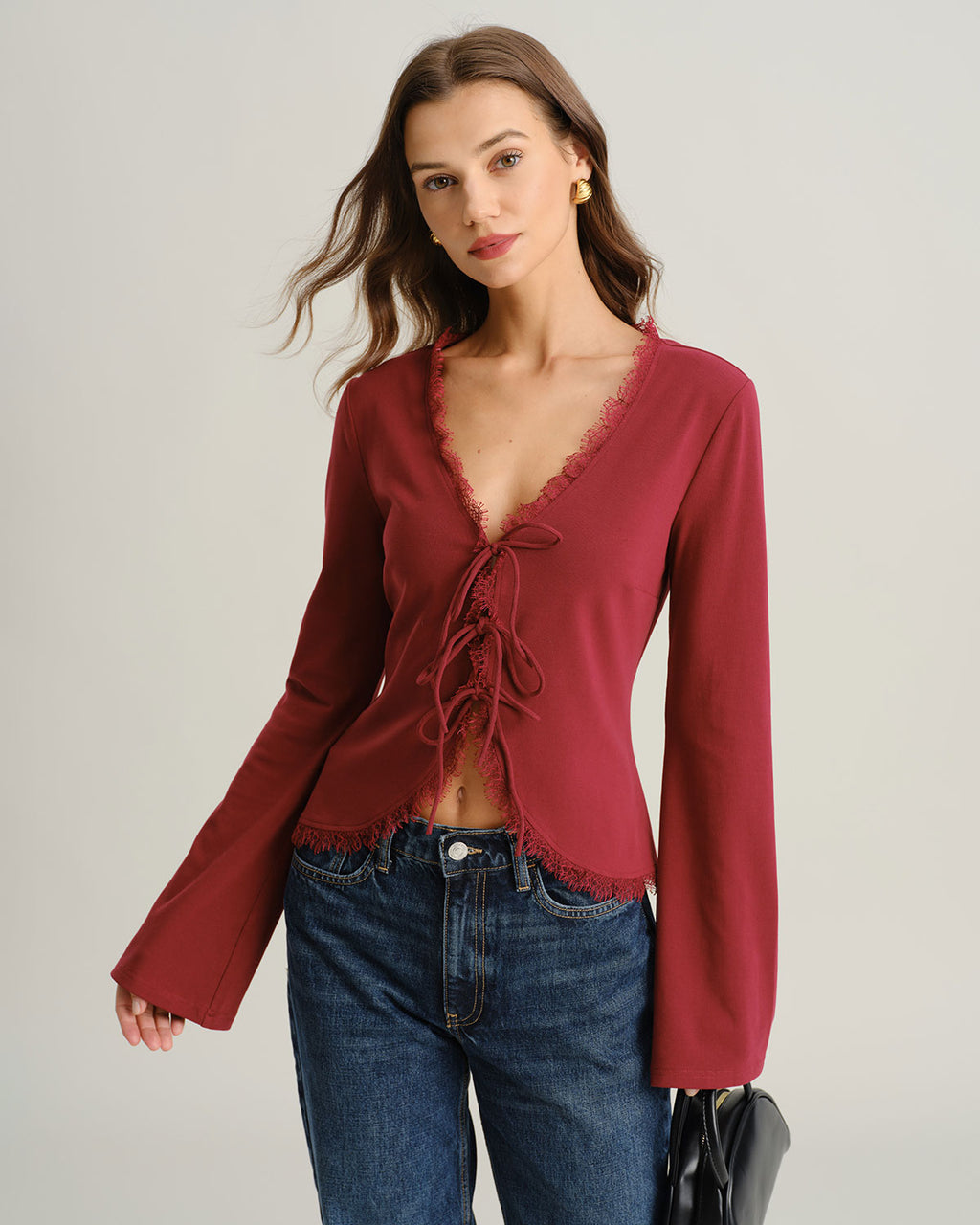Women's Knitted Cotton T-Shirt Tops - RIHOAS