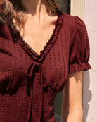 Women's Knitted Cotton Tees Tops - RIHOAS