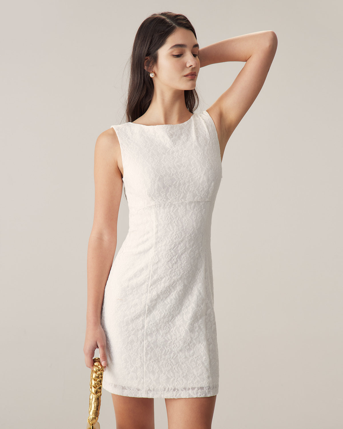 White Lace Backless Mini Dress & Reviews - White - Dresses | RIHOAS White Lace Backless Mini Dress & Reviews - White - Dresses | RIHOAS