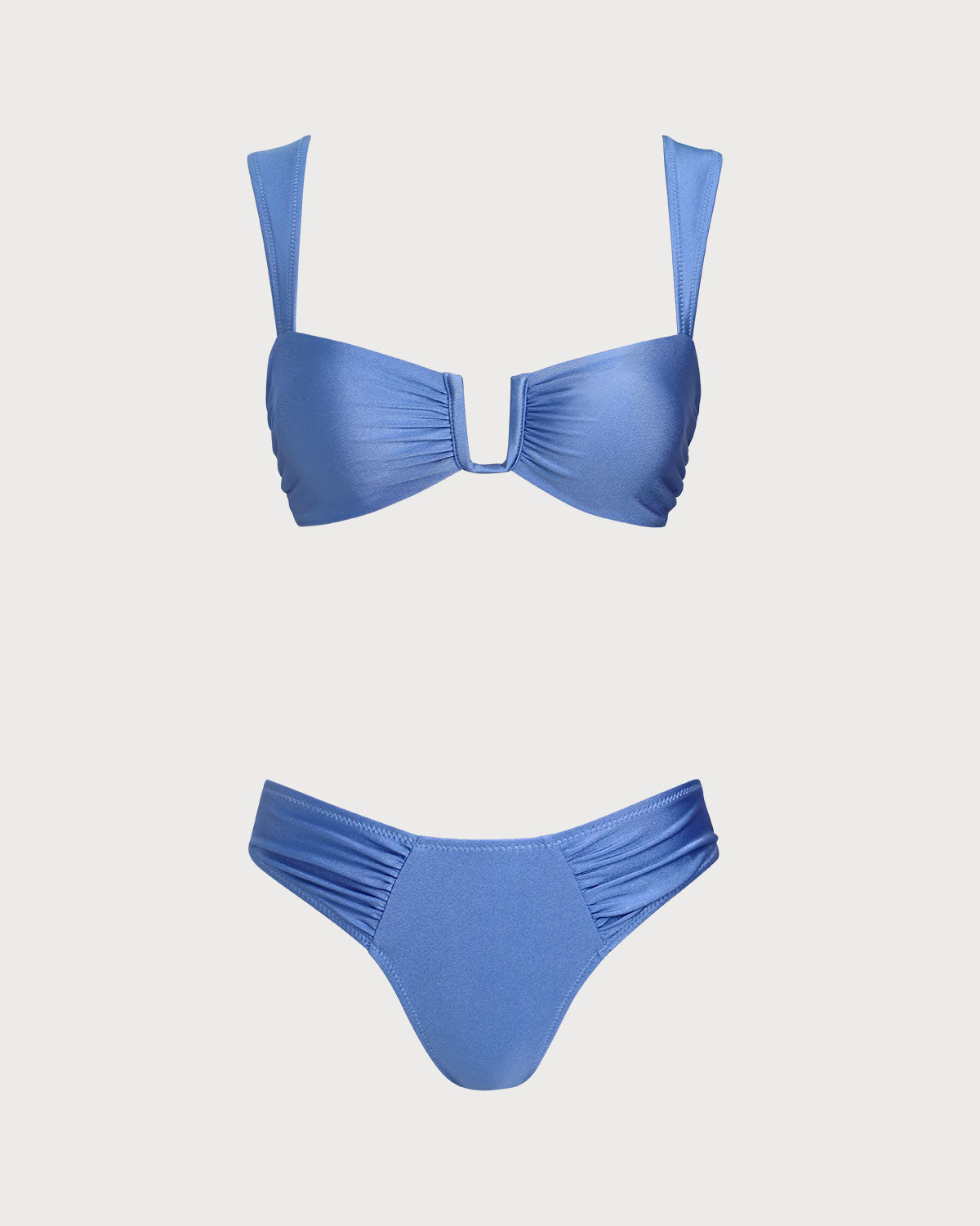 Women's Knitted Nylon Bikini Set Blue Bikinis - RIHOAS