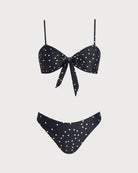 Women's Knitted Nylon Bikini Sets Black Bikinis - RIHOAS