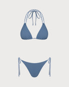 Women's Knitted Nylon Color Block Bikini Set Bikinis - RIHOAS