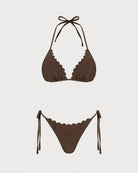 Women's Knitted Nylon Embroidered Bikini Set Bikinis - RIHOAS