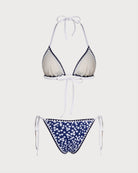 Women's Knitted Nylon Floral Print Bikini Set Bikinis - RIHOAS