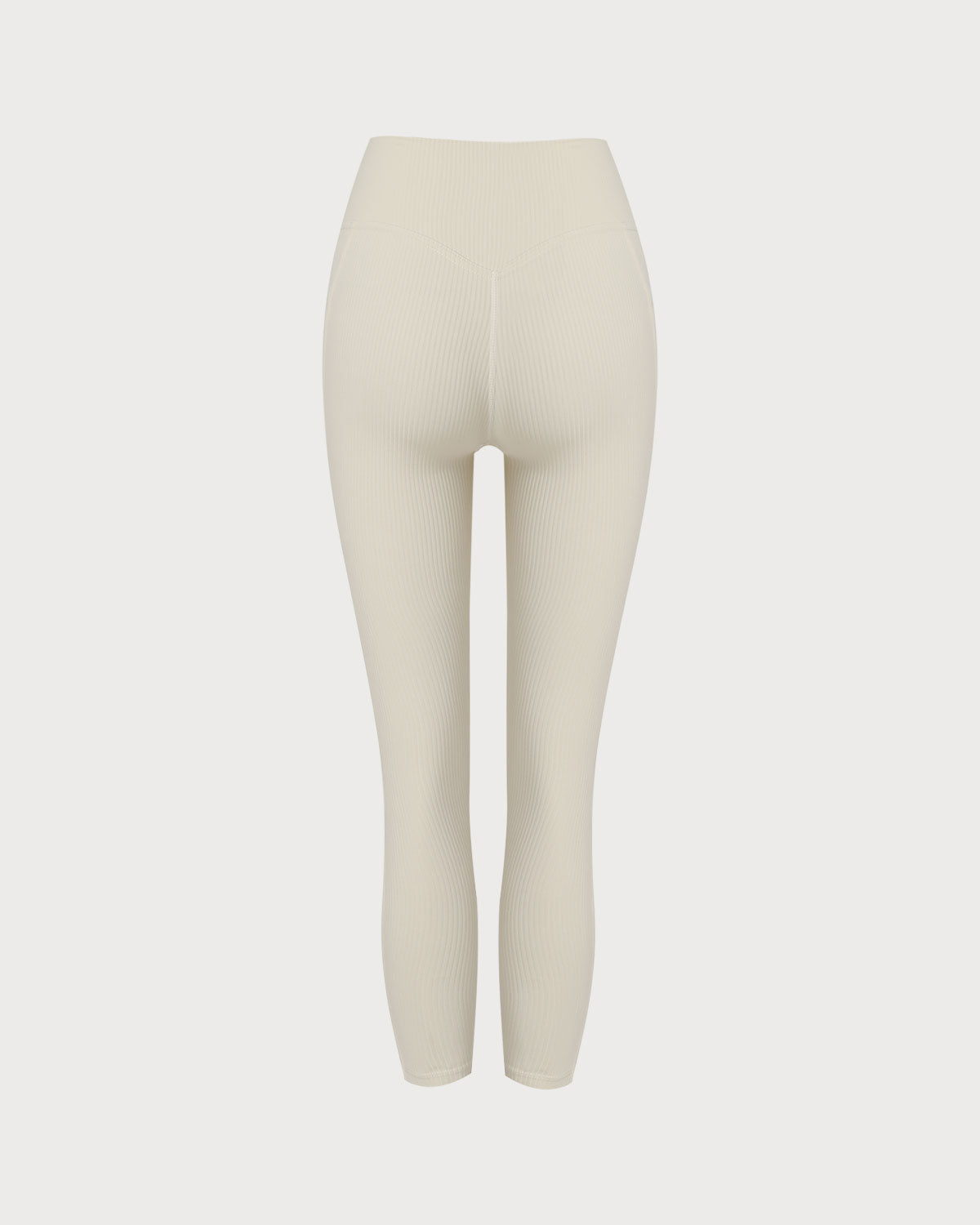 Beige Quick-drying High Waisted Yoga Leggings - RIHOAS