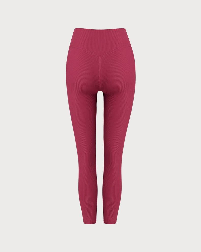 Women's Knitted Nylon High Waist Yoga Pants Yoga Bottoms - RIHOAS