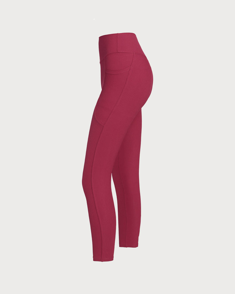 Women's Knitted Nylon High Waist Yoga Pants Yoga Bottoms - RIHOAS