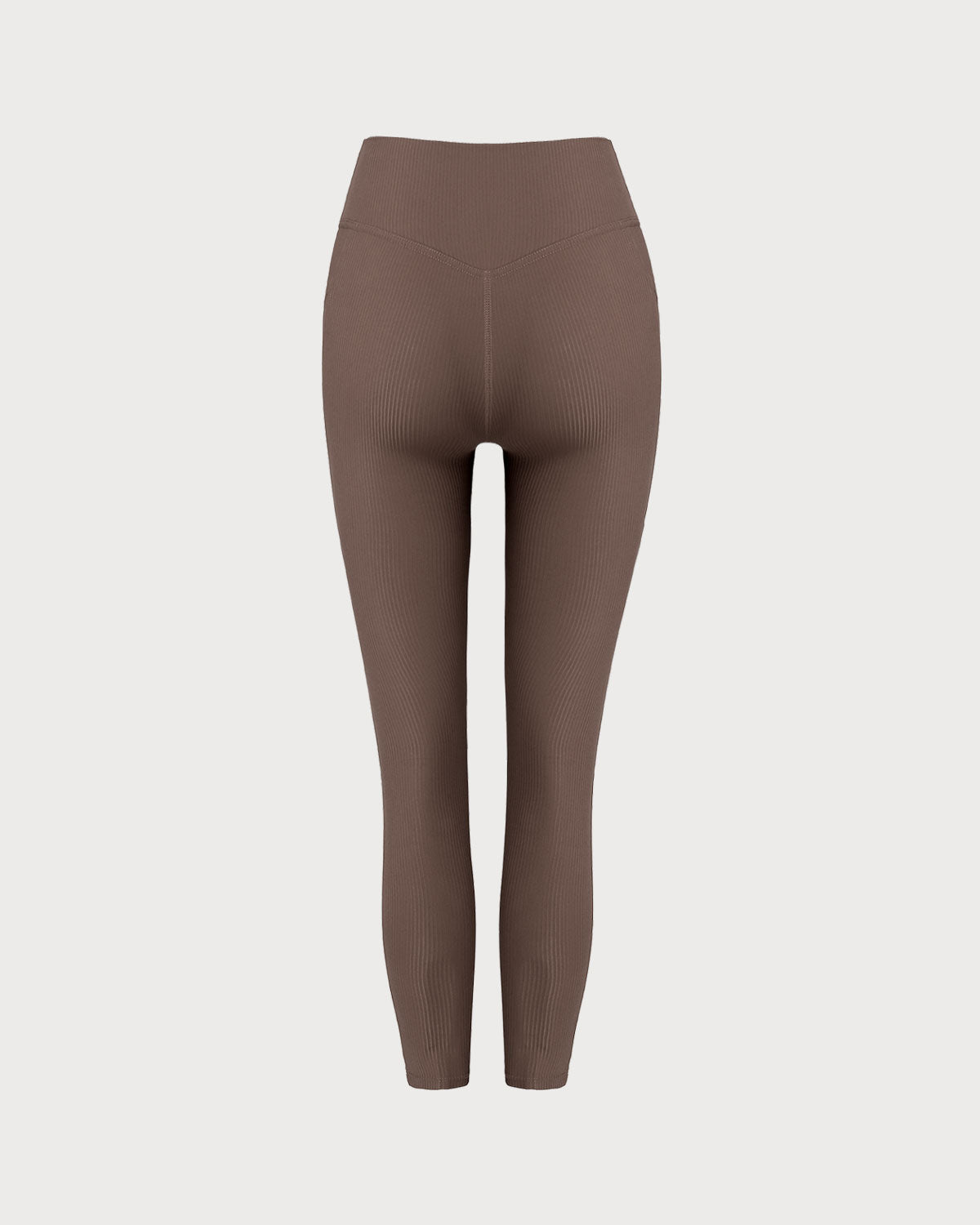Brown Quick-drying High Waisted Yoga Leggings - RIHOAS
