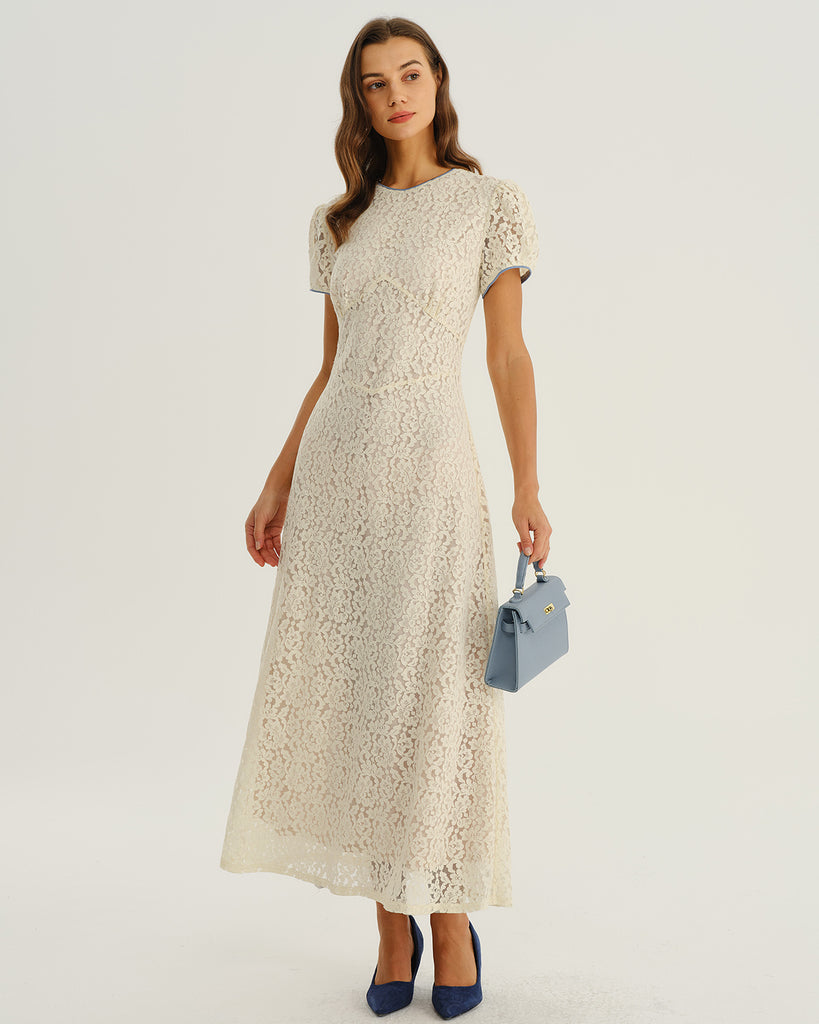 Women's Knitted Nylon Maxi Dress Apricot Dresses - RIHOAS