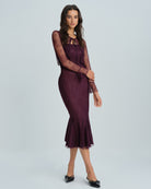Women's Knitted Nylon Midi Dress Dresses - RIHOAS