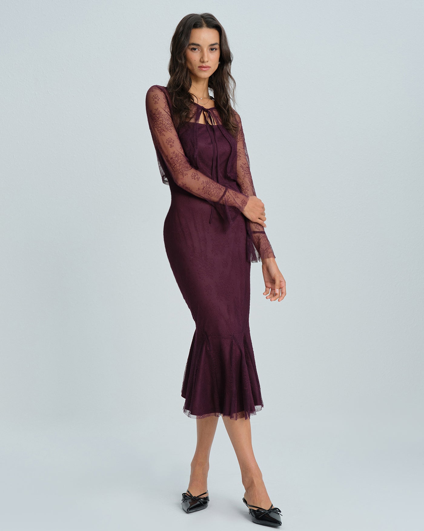Women's Knitted Nylon Midi Dress Dresses - RIHOAS