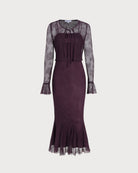 Women's Knitted Nylon Midi Dress Dresses - RIHOAS