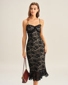 Women's Knitted Nylon Midi Dress Dresses - RIHOAS