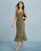 Women's Knitted Nylon Midi Dresses Dresses - RIHOAS