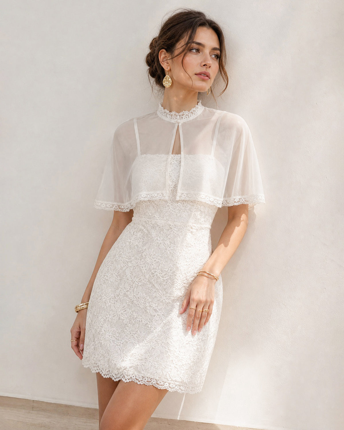 Women's Knitted Nylon Mini Dresses - RIHOAS - 03