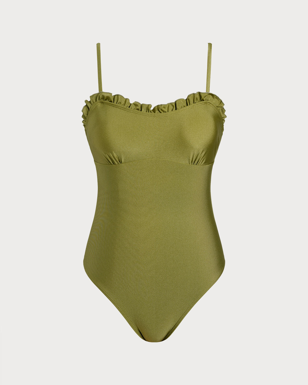 Women's Knitted Nylon One-Piece Grass Green One-Pieces - RIHOAS
