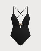 Women's Knitted Nylon One-Piece Swimsuit One-Pieces - RIHOAS