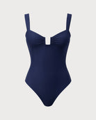 Women's Knitted Nylon One-Piece Swimsuit One-Pieces - RIHOAS