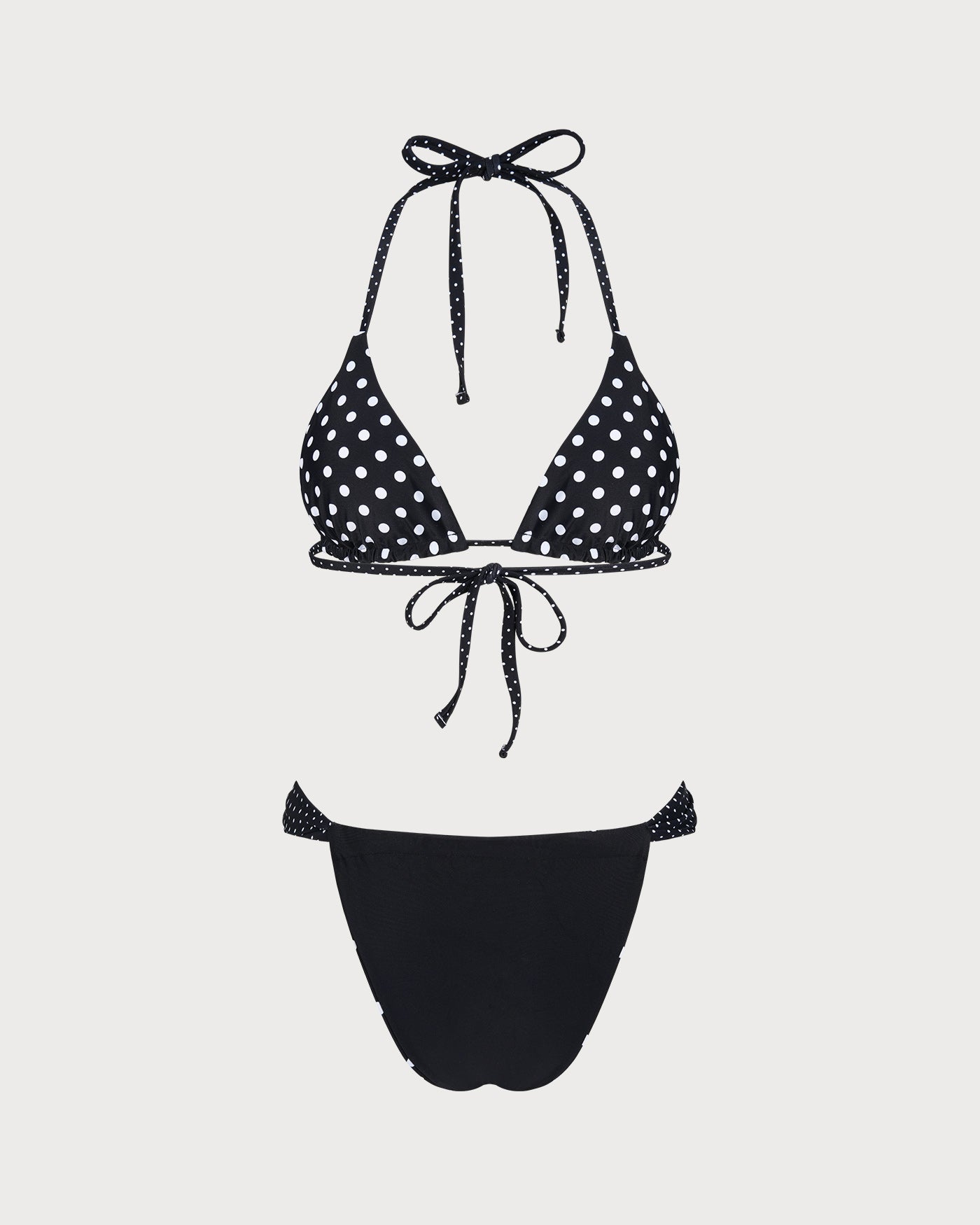 Women's Knitted Nylon Polka Dot Bikini Set Bikinis - RIHOAS