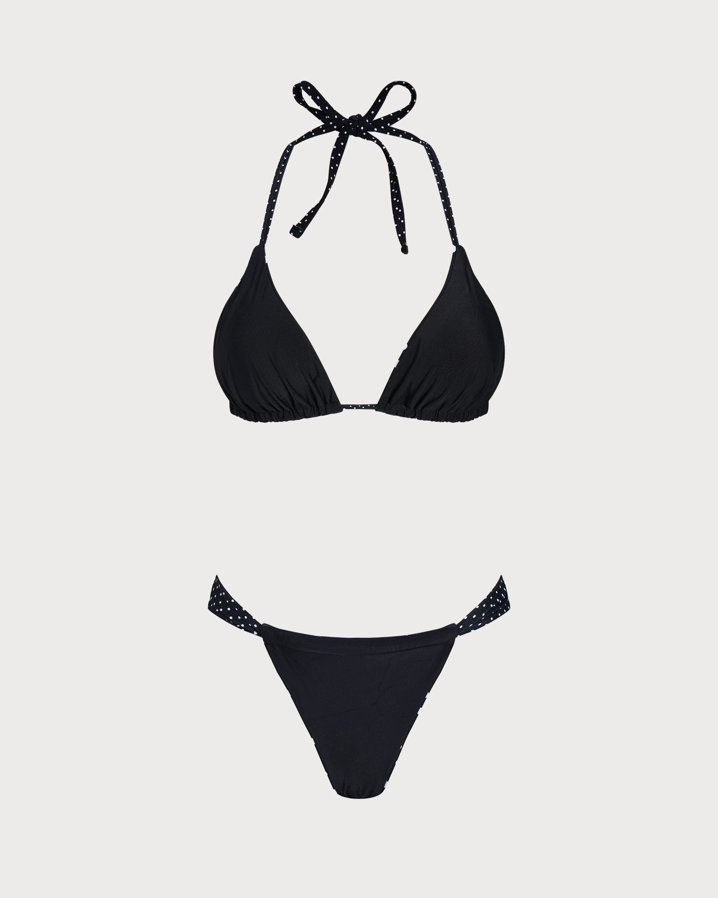 Women's Knitted Nylon Polka Dot Bikini Set Bikinis - RIHOAS
