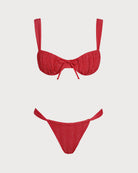 Women's Knitted Nylon Silver Thread Bikini Set Bikinis - RIHOAS