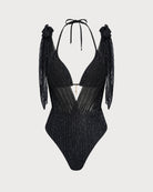 Women's Knitted Nylon Silver Thread Bikini Set Bikinis - RIHOAS