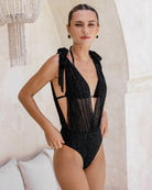 Women's Knitted Nylon Silver Thread Bikini Set Bikinis - RIHOAS