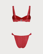Women's Knitted Nylon Silver Thread Bikini Set Bikinis - RIHOAS