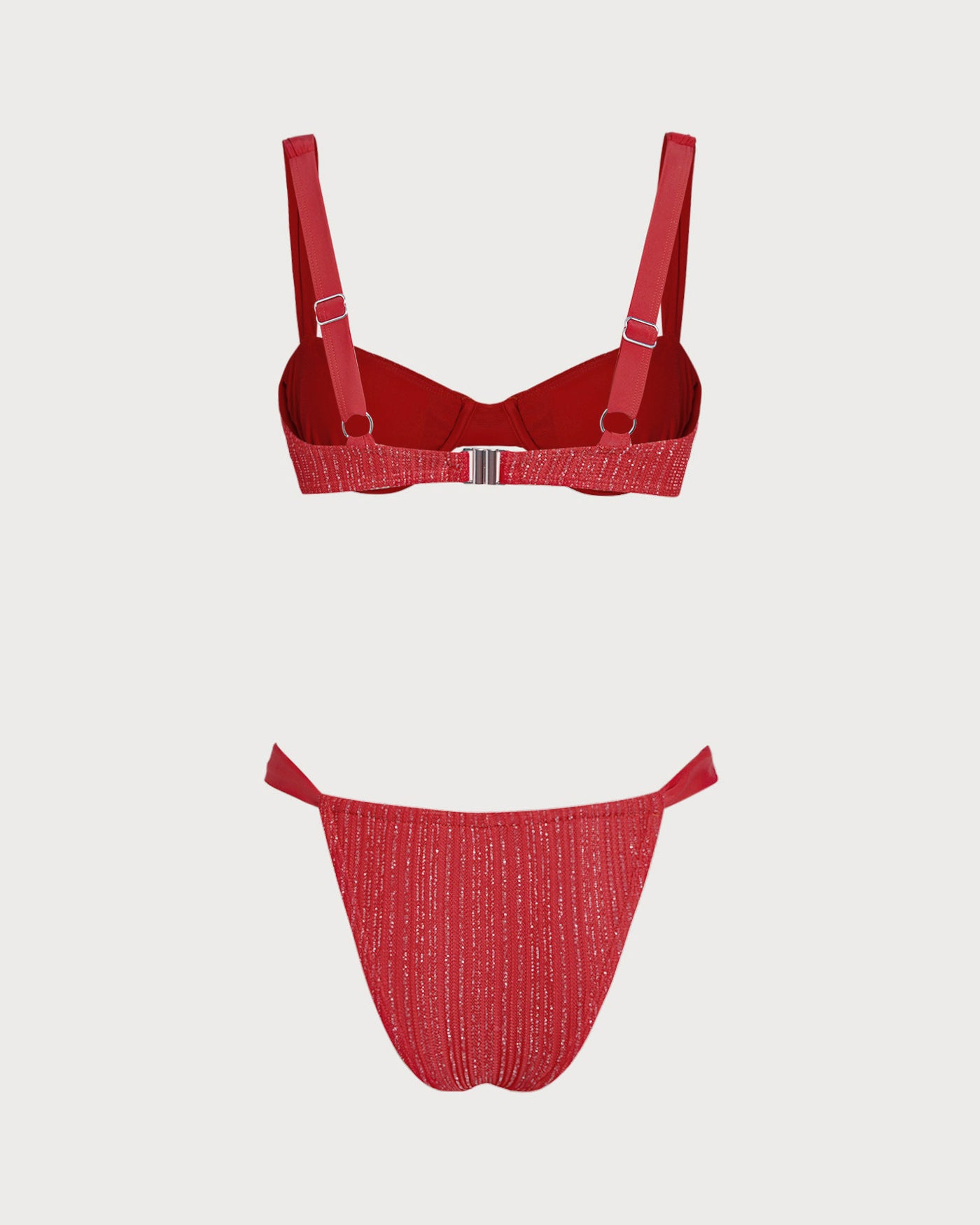 Women's Knitted Nylon Silver Thread Bikini Set Bikinis - RIHOAS