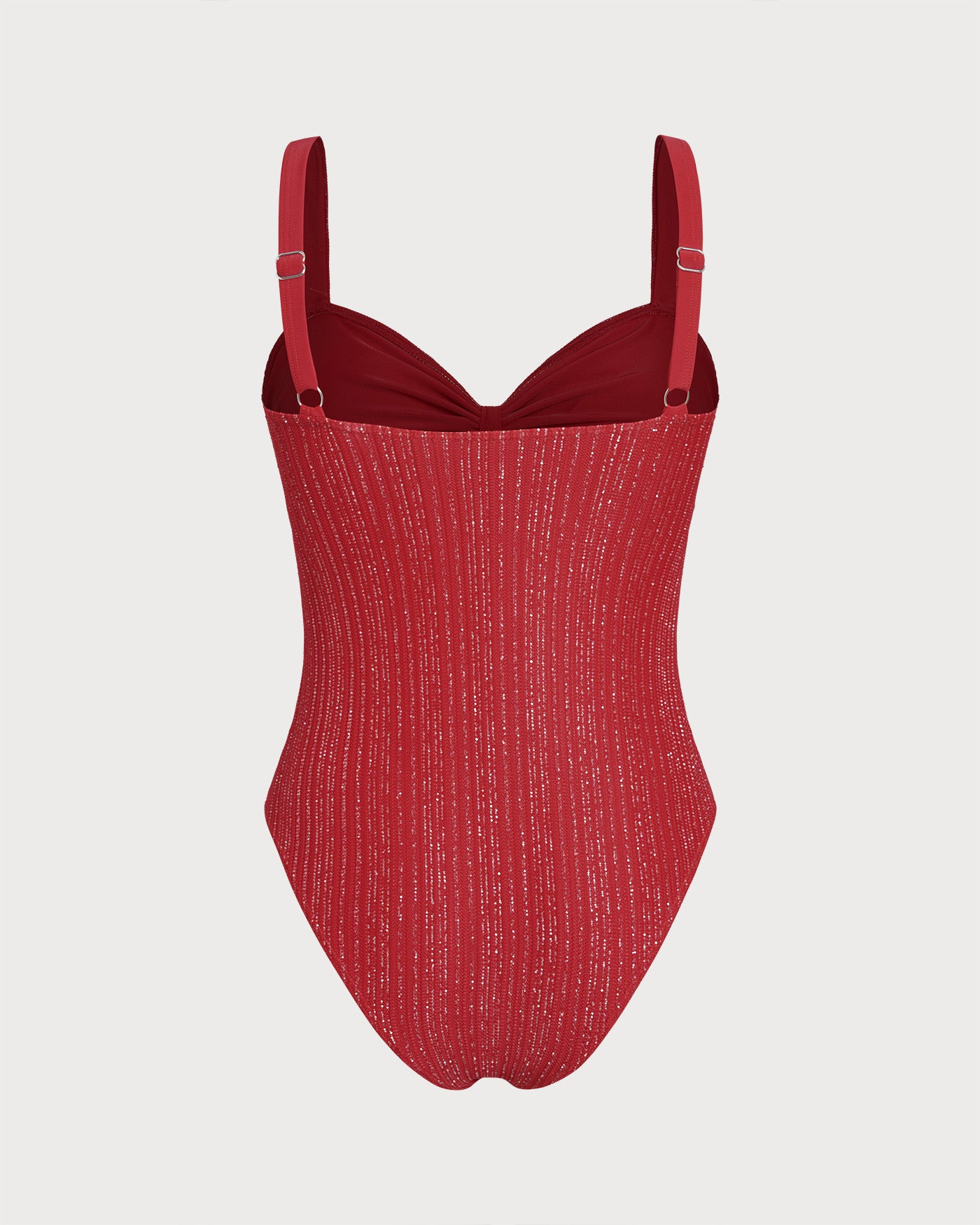 Women's Knitted Nylon Silver Thread One-Piece Swimsuit One-Pieces - RIHOAS