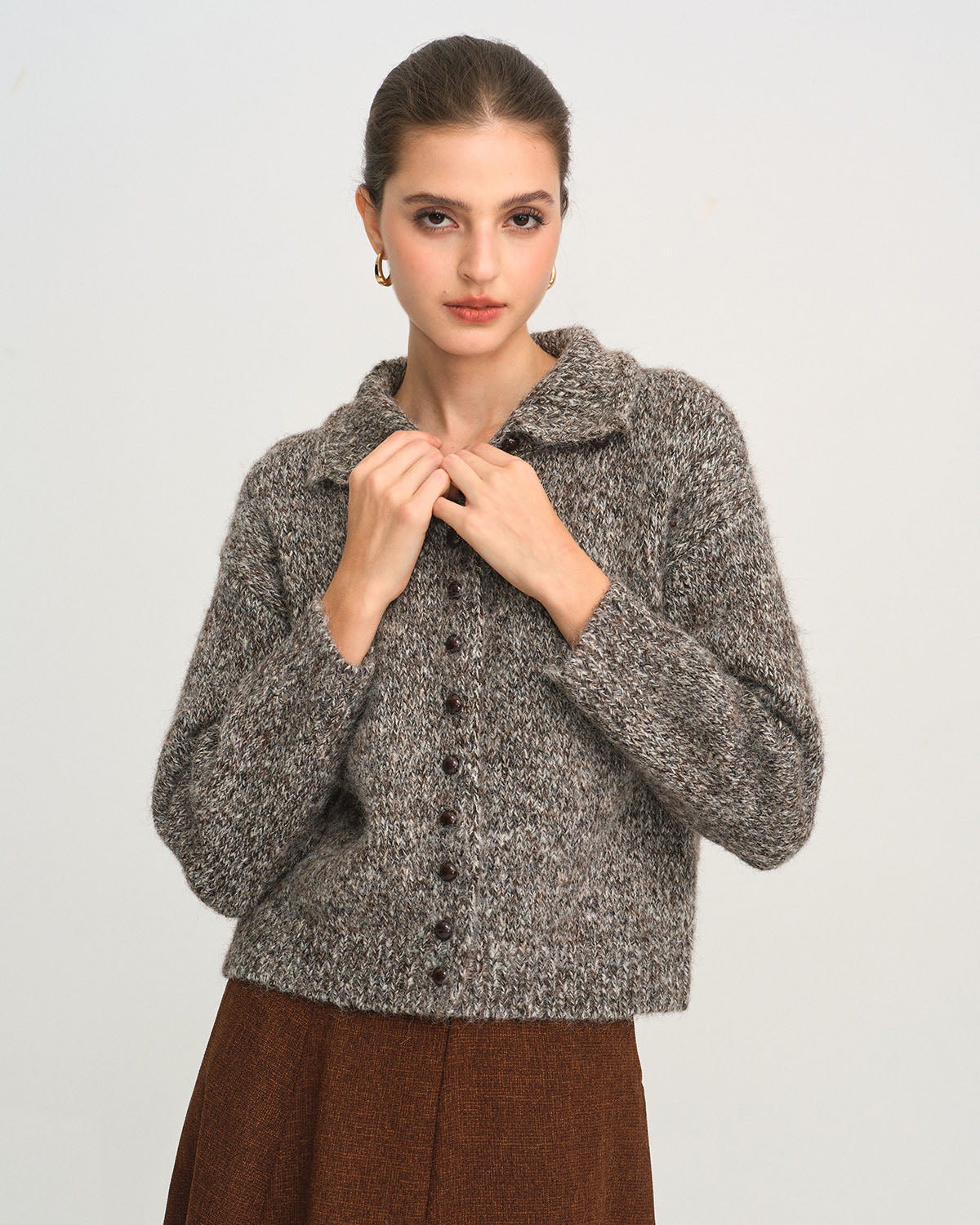 Women's Knitted Nylon Sweater Tops - RIHOAS