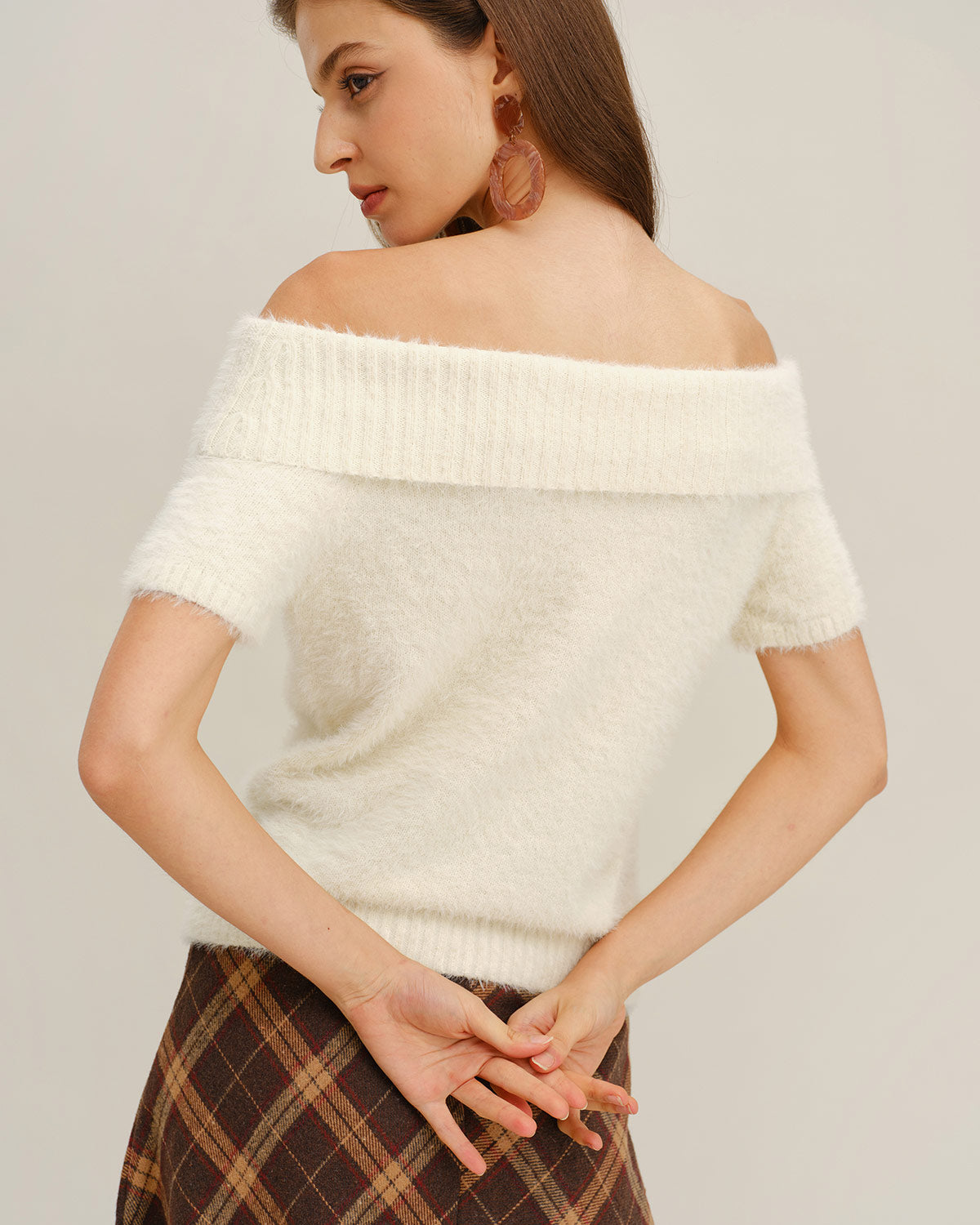 Women's Knitted Nylon Sweater Tops - RIHOAS