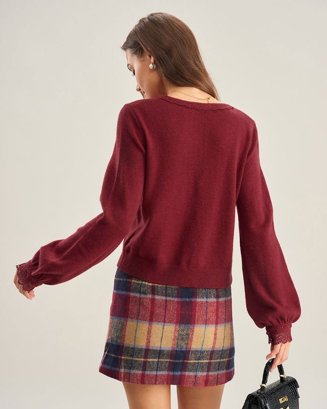 Women's Knitted Nylon Sweater Tops - RIHOAS