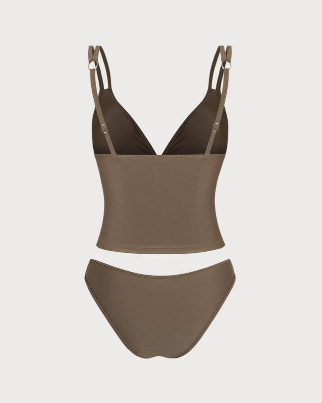 Women's Knitted Nylon Tankini Sets Tankinis - RIHOAS