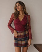 Women's Knitted Nylon Tees Red - RIHOAS