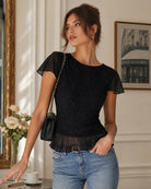 Women's Knitted Nylon Tees Tops - RIHOAS